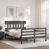 Estructura cama de matrimonio con cabecero madera maciza
