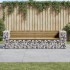 Banco jardín con gaviones madera pino impregnada 244x71x65,5