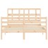 Estructura de cama con cabecero madera maciza 120x200