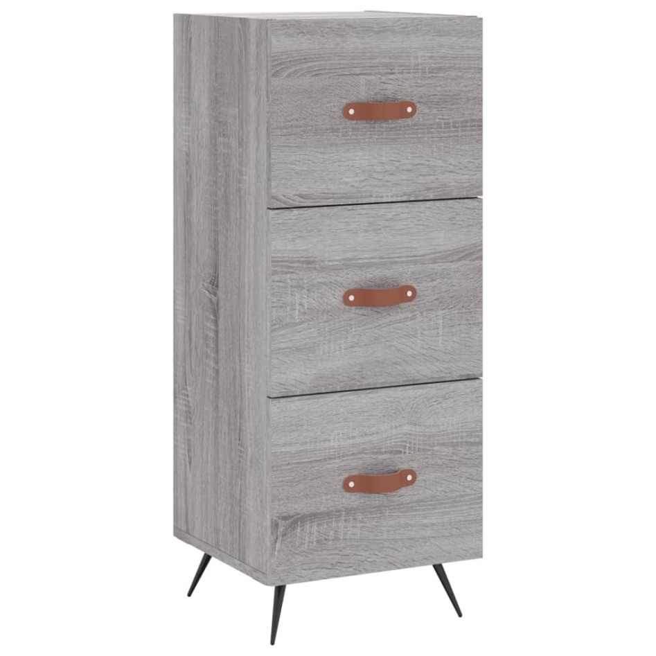 Aparador alto madera contrachapada gris Sonoma 34,5x34x180