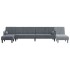 Sofá cama en forma de L terciopelo gris oscuro 260x140x70
