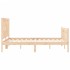 Estructura de cama con cabecero madera maciza 140x200