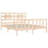 Estructura de cama de matrimonio con cabecero madera