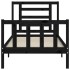 Estructura de cama individual con cabecero madera maciza