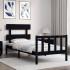 Estructura de cama individual con cabecero madera maciza