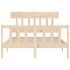 Estructura de cama de matrimonio con cabecero madera