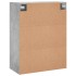 Armario de pared 2 unidades gris hormigón 69,5x34x90