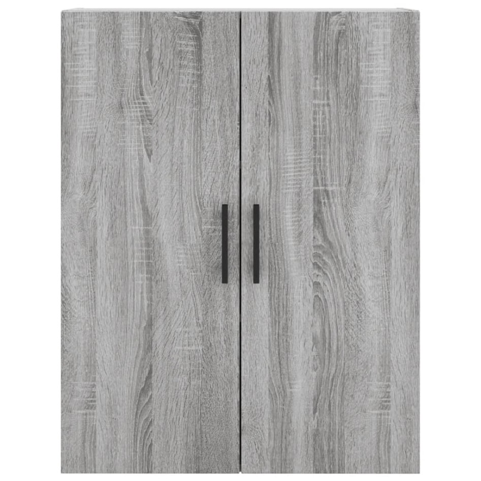 Aparador alto madera contrachapada gris sonoma 69,5x34x180