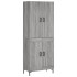 Aparador alto madera contrachapada gris sonoma 69,5x34x180