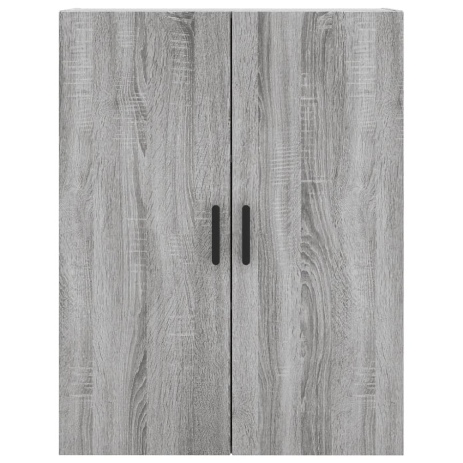 Aparador alto madera contrachapada gris sonoma 69,5x34x180