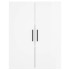 Aparador alto madera contrachapada blanco brillo 69,5x34x180