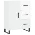 Aparador alto madera contrachapada blanco brillo 69,5x34x180