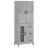 Aparador alto madera contrachapada gris hormigón 69,5x34x180