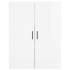 Aparador alto madera contrachapada blanco brillo 69,5x34x180