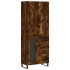 Aparador alto madera contrachapada roble ahumado 69,5x34x180