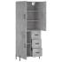 Aparador alto madera contrachapada gris hormigón 69,5x34x180