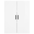 Aparador alto madera contrachapada blanco brillo 69,5x34x180