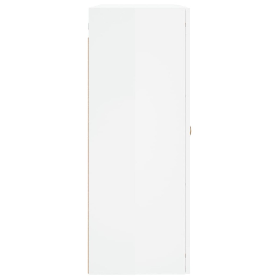 Armarios de pared 2 uds madera de ingeniería blanco