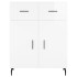 Aparador alto madera contrachapada blanco brillo 69,5x34x180
