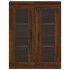 Aparador alto madera contrachapada marrón roble 69,5x34x180