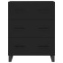 Aparador alto madera contrachapada negro 69,5x34x180