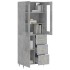 Aparador alto madera contrachapada gris hormigón 69,5x34x180