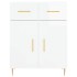 Aparador alto madera contrachapada blanco brillo 69,5x34x180