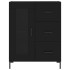 Aparador alto madera contrachapada negro 69,5x34x180