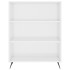 Aparador alto madera contrachapada blanco brillo 69,5x34x180