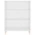 Aparador alto madera contrachapada blanco brillo 69,5x34x180