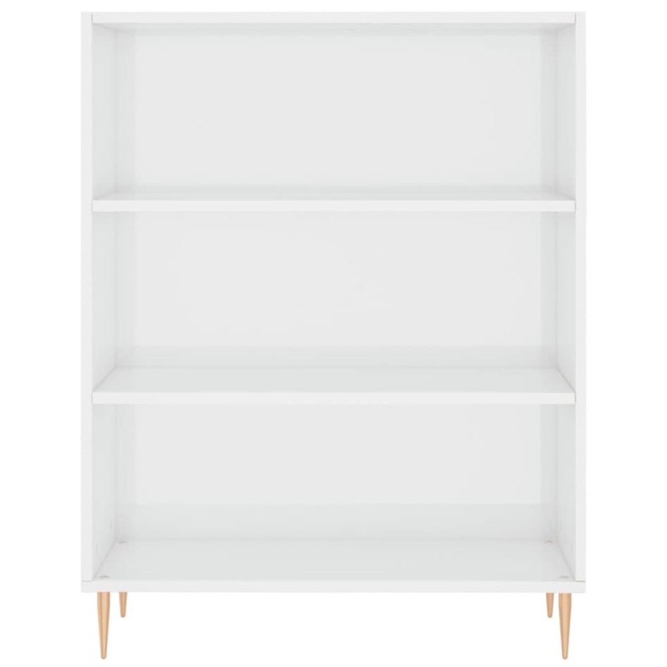 Aparador alto madera contrachapada blanco brillo 69,5x34x180