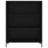 Aparador alto madera contrachapada negro 69,5x34x180