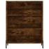Aparador alto madera contrachapada roble ahumado 69,5x34x180