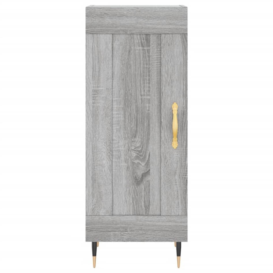 Aparador alto madera contrachapada gris Sonoma 34,5x34x180