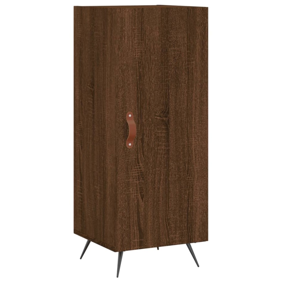Aparador alto madera contrachapada roble marrón 34,5x34x180