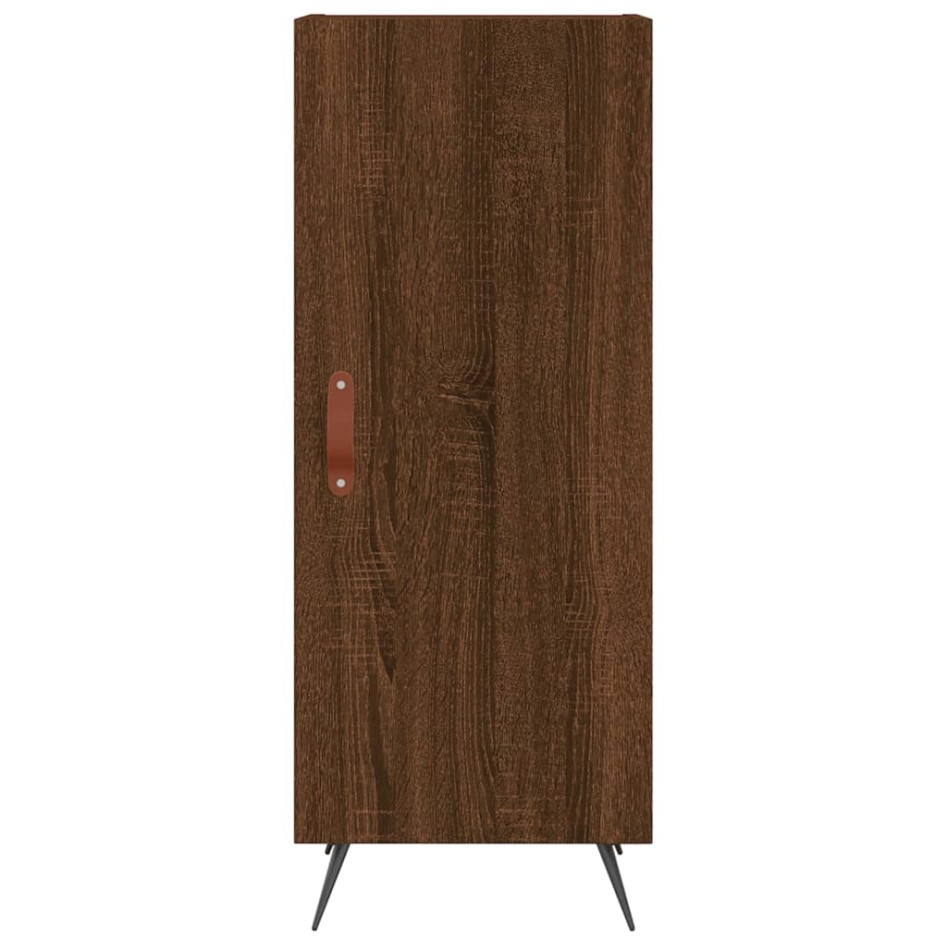 Aparador alto madera contrachapada roble marrón 34,5x34x180