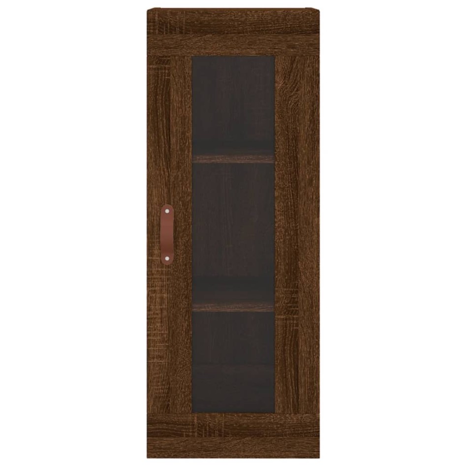 Aparador alto madera contrachapada roble marrón 34,5x34x180