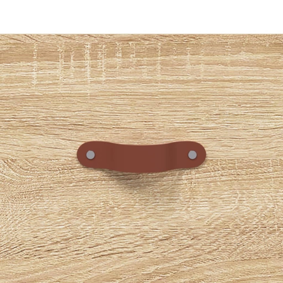 Aparador alto madera contrachapada color roble 69,5x34x180