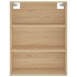 Aparador alto madera contrachapada color roble 69,5x34x180