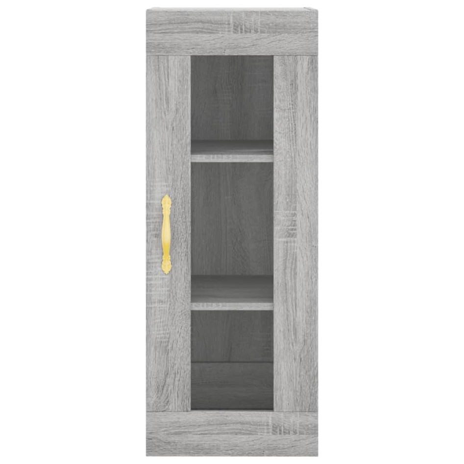 Aparador alto madera contrachapada gris Sonoma 34,5x34x180