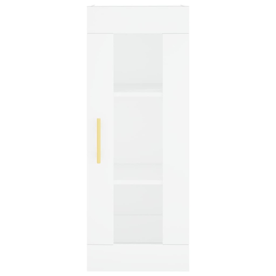 Aparador alto madera contrachapada blanco 34,5x34x180