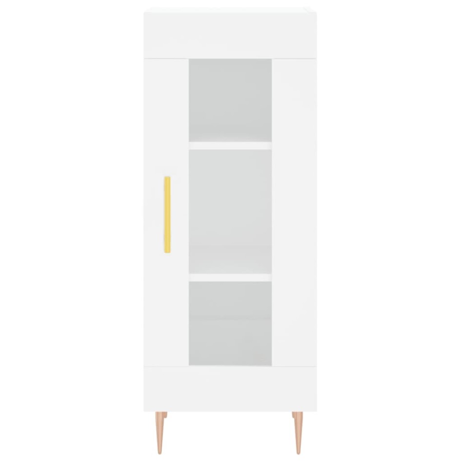 Aparador alto madera contrachapada blanco 34,5x34x180