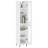 Aparador alto madera contrachapada blanco brillo 34,5x34x180