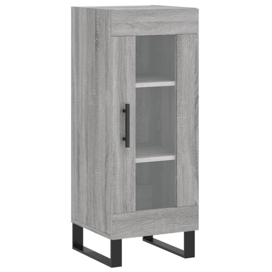 Aparador alto madera contrachapada gris Sonoma 34,5x34x180