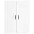 Aparador alto madera contrachapada blanco brillo 69,5x34x180