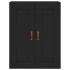 Aparador alto madera contrachapada negro 69,5x34x180
