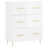Aparador alto madera contrachapada blanco brillo 69,5x34x180