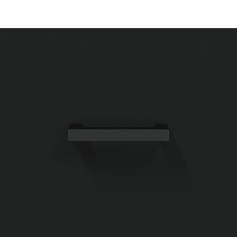 Aparador alto madera contrachapada negro 69,5x34x180