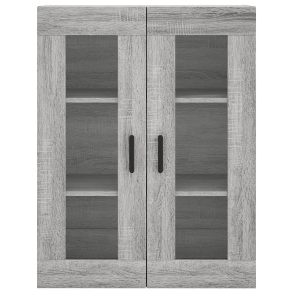 Aparador alto madera contrachapada gris sonoma 69,5x34x180