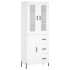 Aparador alto madera contrachapada blanco 69,5x34x180